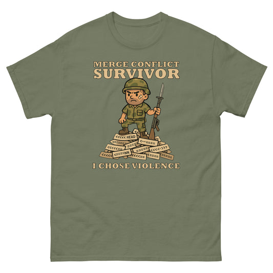 Merge Conflict Survivor - 404 Swag Not Found 